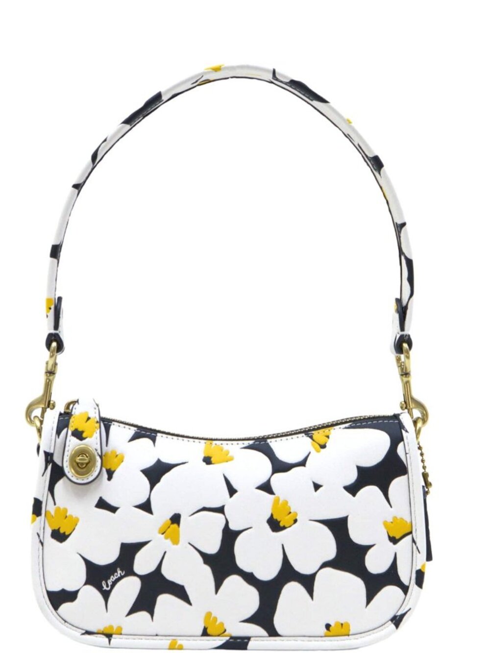 Coach Swinger 20 Floral Leather Bag – Chalk Multi (New)